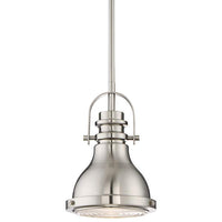 Verndale 6 1/2" Wide Brushed Nickel Modern Industrial Mini Pendant