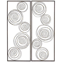 Metallic Swirl 13 3/4" x 35 1/2" Wall Art Set of 2