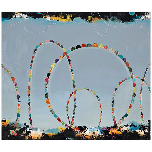 Amusement Day 30" Square Stretched Canvas Wall Art