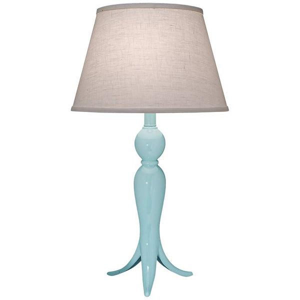 Glossy Light Blue Metal Table Lamp