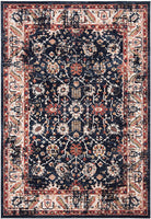 Oriental Area Rug Navy / Light Grey