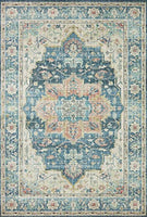 Loloi II Skye Collection SKY-03 Turquoise / Terracotta, Traditional 2'-0" x 5'-0" Accent Rug