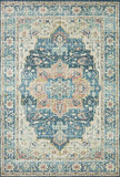 Loloi II Skye Collection SKY-03 Turquoise / Terracotta, Traditional 2'-0" x 5'-0" Accent Rug
