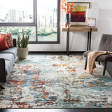 Modern Abstract Soft Area Rug, Grey / Blue