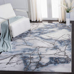 Modern Abstract Area Rug, Grey Blue