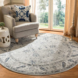 Oriental Area Rug Navy / Light Grey