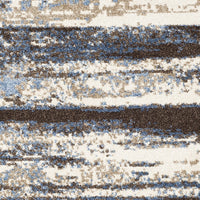 Retro Collection Modern Abstract Soft Area Rug Cream / Blue