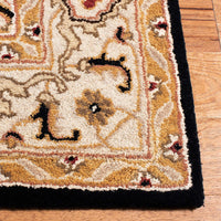 Safavieh Collection Handmade Traditional Oriental Premium Wool Accent Rug,Black / Ivory