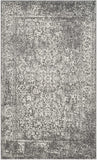 Vintage Oriental Grey and Ivory Area Rug