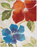 Floral Soft Area Rug - Non Slip Large Flower Carpet for Indoor