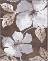 Floral Area Rug - Non Slip Large Flower Carpet for Indoor Soft Area Rugs