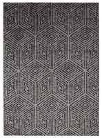 Contemporary Geometric Charcoal Gray Area Rugs
