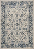 Oriental Area Rug Navy / Light Grey