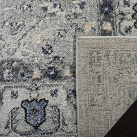 Oriental Area Rug Navy / Light Grey