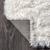 Aydin Plush Shag Mingled Gray/Ivory Soft Area Rug