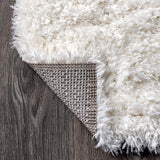 Aydin Plush Shag Mingled Gray/Ivory Soft Area Rug