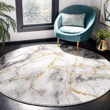 Modern Abstract Area Rug,  Grey/Gold