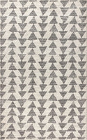 Aisha Moroccan Triangle Geometric Area Rugs Cream Gray