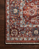 Samra Collection  Brick / Multi, Transitional Soft Area Rug