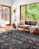 Samra Collection  Charcoal / Multi, Transitional Soft Area Rug