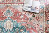 Loloi II Skye Collection SKY-01 Blush / Grey, Traditional 7'-6" x 9'-6" Area Rug