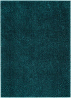 Ciel Teal Blue Ultra-Soft Multi-Textured Shimmer Pile Area Rug