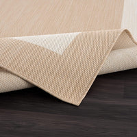Modern Area Rugs for Indoor Outdoor or Bordered Beige / White