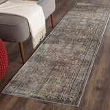 Boho Chic Distressed Area Rug Grey / Multi