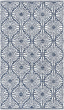 Montauk Collection MTK606H Handmade Cotton Area Rug Aqua / Ivory
