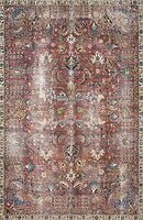 Chris Loves Julia x Loloi Jules JUL-02 Terracotta / Multi Oriental Area Rug 7'-6" x 9'-6"