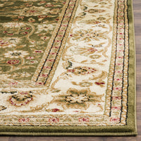 Lyndhurst Collection Traditional Oriental Non-Shedding Stain Resistant Living Room Bedroom Soft  Area Rug Sage / Ivory