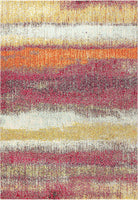 Contemporary Modern Abstract Vintage Cream/Pink Area Rug