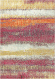 Contemporary Modern Abstract Vintage Cream/Pink Area Rug