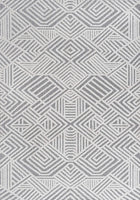 Jordan Art Deco Geometric Indoor/Outdoor White/Black Area Rug