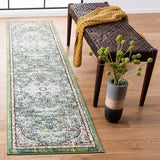 Medallion Distressed Green Turquoise Soft Area Rug