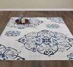 Design Beige/Navy/Teal/Gray/Grey Area Rugs