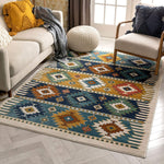 Noble Blue Southwestern Medallion Soft Rug