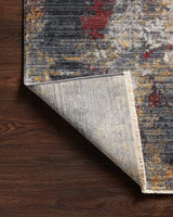 Samra Collection  DK. Grey / Spice, Transitional Soft Area Rug