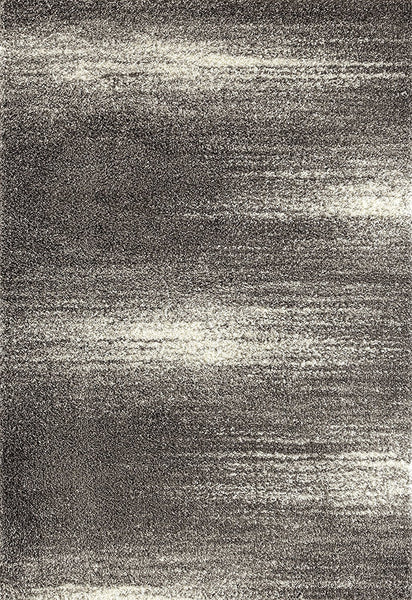 Contemporary Cozy Shag Gray/Grey White Area Rug