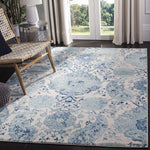Floral Cream/Turquoise Soft Area Rugs
