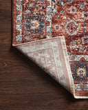 Samra Collection  Brick / Multi, Transitional Soft Area Rug