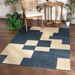 Marbella Grey & Ivory Zig-Zag Stripes Distressed Geometric Pattern Area Rug