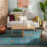 VIDEO Well Woven Bleecker St Sabra Bohemian Eclectic Floral Decorative Blue  Area Rug, Beige nomaan