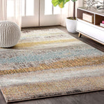 Contemporary Modern Abstract Vintage Cream/Yellow Rug