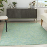 Positano Flat-Weave Indoor/Outdoor Blue/Green Area Rug