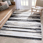 Tova Grey Abstract Tribal Pattern Area Rug