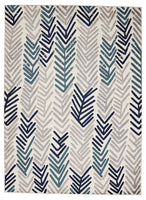 Floral Ivory/Navy/Grey/Gray/Teal Area Rugs