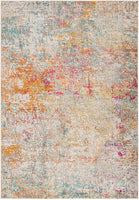 Modern Contemporary Abstract Area Rug,  Grey/Turquoise