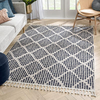 Arbor Moroccan Trellis Blush Kilim-Style Rug