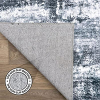 Machine Washable Stain Resistant Shed Eco Friendly Non Slip Area Rug, 5' x 7', Gray